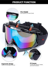 Load image into Gallery viewer, Men Womens Snow Sports Goggles UV400 Protection Anti-Glare Sun Eyewear
