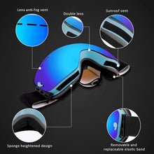 Load image into Gallery viewer, Winter Snow Sports Goggles with Anti-fog UV Protection for Men Women Youth Interchangeable Lens
