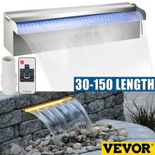 Load image into Gallery viewer, VEVOR 30-150CM Pool Fountain Waterfall With Light Water Pipe Acrylic Fountain