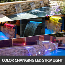 Load image into Gallery viewer, VEVOR 30-150CM Pool Fountain Waterfall With Light Water Pipe Acrylic Fountain