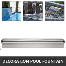 Load image into Gallery viewer, VEVOR 30-150CM Pool Fountain Waterfall With Light Water Pipe Acrylic Fountain