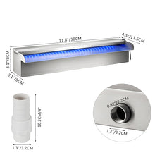 Load image into Gallery viewer, VEVOR 30-150CM Pool Fountain Waterfall With Light Water Pipe Acrylic Fountain