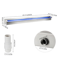 Load image into Gallery viewer, VEVOR 30-150CM Pool Fountain Waterfall With Light Water Pipe Acrylic Fountain