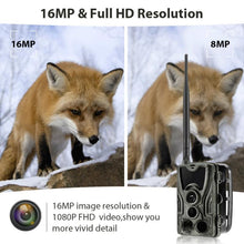 Load image into Gallery viewer, 2G MMS SMS SMTP Trail Wildlife Wireless Camera 16MP 1080P Night Vision Cellular HC801M