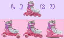 Load image into Gallery viewer, 2020 4 in 1 Adjustable Inline Kids Flashing Roller Skates Four