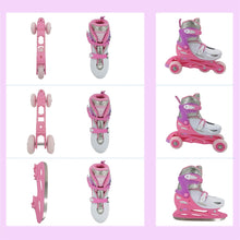 Load image into Gallery viewer, 2020 4 in 1 Adjustable Inline Kids Flashing Roller Skates Four