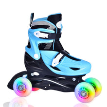 Load image into Gallery viewer, 2020 4 in 1 Adjustable Inline Kids Flashing Roller Skates Four