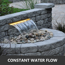 Load image into Gallery viewer, VEVOR 30-150CM Pool Fountain Waterfall With Light Water Pipe Acrylic Fountain