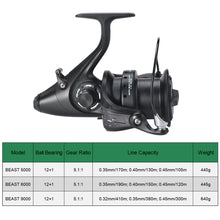 Load image into Gallery viewer, 12+1 BB Fishing Spinning Reel with Front Rear Double Drag Left Right Interchangeable