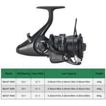 Load image into Gallery viewer, 12+1 BB Fishing Spinning Reel with Front Rear Double Drag Left Right Interchangeable