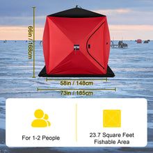 Load image into Gallery viewer, VEVOR Ice Fishing Tent Shelter Pop-Up 2-Person 300D Oxford Fabric Waterproof Camping Hiking