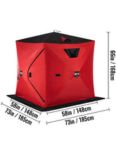 Load image into Gallery viewer, VEVOR Ice Fishing Tent Shelter Pop-Up 2-Person 300D Oxford Fabric Waterproof Camping Hiking