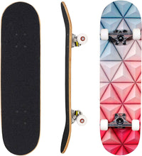 Load image into Gallery viewer, Pro Complete Skateboards for Beginners Adults Youths 7 Layers Deck Maple Wood Longboards