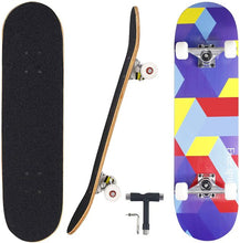 Load image into Gallery viewer, Pro Complete Skateboards for Beginners Adults Youths 7 Layers Deck Maple Wood Longboards