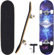 Load image into Gallery viewer, Pro Complete Skateboards for Beginners Adults Youths 7 Layers Deck Maple Wood Longboards