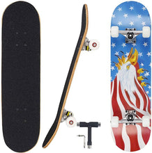 Load image into Gallery viewer, Pro Complete Skateboards for Beginners Adults Youths 7 Layers Deck Maple Wood Longboards