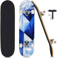 Load image into Gallery viewer, Pro Complete Skateboards for Beginners Adults Youths 7 Layers Deck Maple Wood Longboards