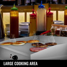 Load image into Gallery viewer, VEVOR Electric Countertop Griddle with Drawer & Cooling Holes Stainless Steel Flat Top Grill for BBQ Cooking Steak, Pancakes etc