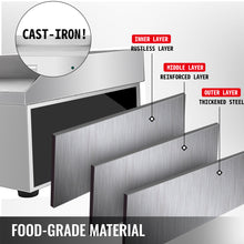 Load image into Gallery viewer, VEVOR Electric Countertop Griddle with Drawer & Cooling Holes Stainless Steel Flat Top Grill for BBQ Cooking Steak, Pancakes etc