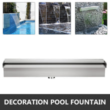 Load image into Gallery viewer, VEVOR Waterfall Pool Fountain Stainless Steel W/ Pipe Connector