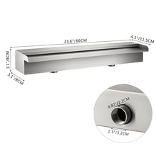 Load image into Gallery viewer, VEVOR Waterfall Pool Fountain Stainless Steel W/ Pipe Connector