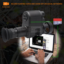 Load image into Gallery viewer, Night Vision Scope Hunting Camera Monocular Clip on Attachment Record Video with Infrared IR Laser Light in Darkness