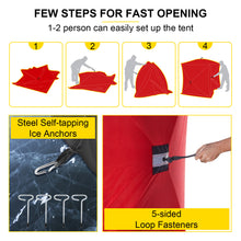 Load image into Gallery viewer, VEVOR Ice Fishing Tent Shelter Pop-Up 2-Person 300D Oxford Fabric Waterproof Camping Hiking