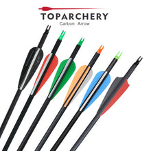 Load image into Gallery viewer, 12pcs Carbon Arrows for Archery Bow 6.2mm for Recurve/Compound Bow - outdoorseverythingstore