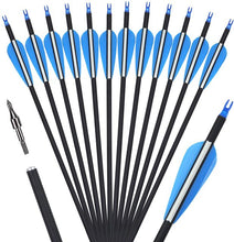 Load image into Gallery viewer, 12pcs Carbon Arrows for Archery Bow 6.2mm for Recurve/Compound Bow - outdoorseverythingstore