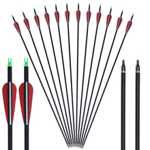 Load image into Gallery viewer, 12pcs Carbon Arrows for Archery Bow 6.2mm for Recurve/Compound Bow - outdoorseverythingstore