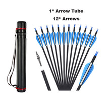 Load image into Gallery viewer, 12pcs Carbon Arrows for Archery Bow 6.2mm for Recurve/Compound Bow - outdoorseverythingstore
