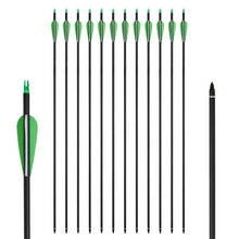 Load image into Gallery viewer, 12pcs Carbon Arrows for Archery Bow 6.2mm for Recurve/Compound Bow - outdoorseverythingstore