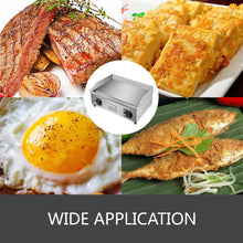 Load image into Gallery viewer, VEVOR Electric Countertop Griddle with Drawer & Cooling Holes Stainless Steel Flat Top Grill for BBQ Cooking Steak, Pancakes etc