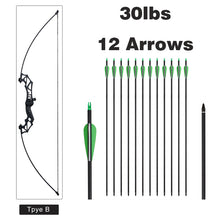 Load image into Gallery viewer, Toparchery Right Hand Recurve Bow 30/40lbs Aluminum