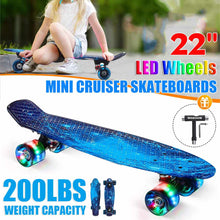Load image into Gallery viewer, 7 Layers 22inch Skateboard Cruiser Wheels With Led Light