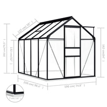 Load image into Gallery viewer, 74.8" x 74.8" x 79.5" Walk-in Greenhouse with Aluminum Frame,Polycarbonate Garden Greenhouse Kit with Roof Vent and Rain Gutter
