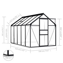 Load image into Gallery viewer, 74.8" x 74.8" x 79.5" Walk-in Greenhouse with Aluminum Frame,Polycarbonate Garden Greenhouse Kit with Roof Vent and Rain Gutter