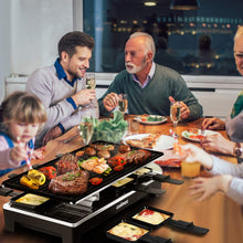 Load image into Gallery viewer, Electric Grill Table Portable 2 In 1 Reversible Non-stick Plate Crepe Maker with Adjustable Temperature Control and 8 Paddles