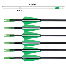 Load image into Gallery viewer, 6m Fibmerglass Arrows Spine for Recurve Compound Bows Outdoor Sport Archery Hunting Practice
