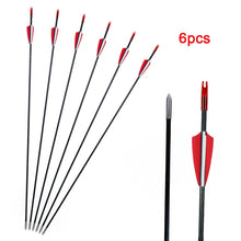 Load image into Gallery viewer, 6m Fibmerglass Arrows Spine for Recurve Compound Bows Outdoor Sport Archery Hunting Practice
