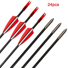 Load image into Gallery viewer, 6m Fibmerglass Arrows Spine for Recurve Compound Bows Outdoor Sport Archery Hunting Practice
