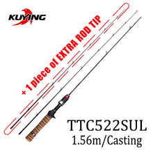 Load image into Gallery viewer, KUYING TETON Super Ultra Soft Light Baitcasting Casting Spinning Lure Fishing Rod Pole Combo
