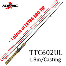 Load image into Gallery viewer, KUYING TETON Super Ultra Soft Light Baitcasting Casting Spinning Lure Fishing Rod Pole Combo
