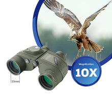 Load image into Gallery viewer, 10X50 High Power Binoculars with Rangefinder Compass for Hunting Boating Bird Watching Nitrogen Floating Waterproof
