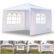 Load image into Gallery viewer, 3*3m Three Sides Waterproof Tent with Spiral Tubes White for Household Wedding camping, parking and other parties
