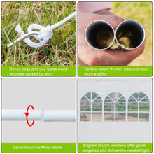 Load image into Gallery viewer, 3*3m Three Sides Waterproof Tent with Spiral Tubes White for Household Wedding camping, parking and other parties
