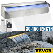 Load image into Gallery viewer, VEVOR 30-150CM Pool Fountain Waterfall With Light Water Pipe Acrylic Fountain
