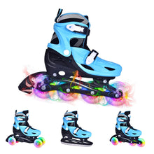 Load image into Gallery viewer, 2020 4 in 1 Adjustable Inline Kids Flashing Roller Skates Four
