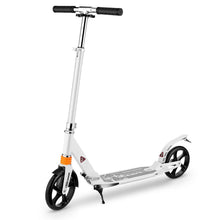 Load image into Gallery viewer, 3 Adjustable Height Kids Adults Kick Scooter Foldable 2 Wheels Wide Deck Rear Fender Brake 33.1x14.9x13.8inch
