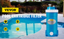 Load image into Gallery viewer, VEVOR Pool Cartridge Filter System; SPA Filter Rreplacement 50/100/150/194 Sq W/ Polyester Cartridge And 2 Unions
